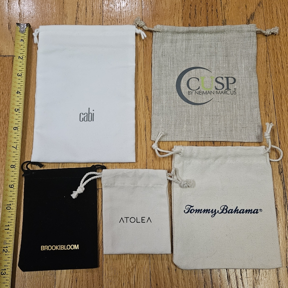 5 Drawstring Jewelry Bags - Picture 2 of 3